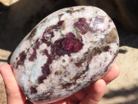 Polished Rubellite Pink Tourmaline Matrix Standing Free Forms x 2 From Madagascar