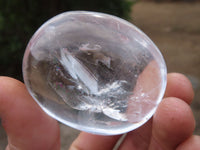 Polished Clear Quartz Galet / Palm Stones x 18 From Madagascar