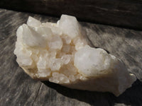 Natural Cascading Window Quartz Clusters With White Phantoms x 2 From Madagascar - TopRock