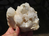 Natural Cascading Window Quartz Clusters With White Phantoms x 2 From Madagascar - TopRock