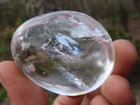 Polished Clear Quartz Galet / Palm Stones x 18 From Madagascar