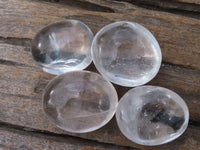 Polished Clear Quartz Galet / Palm Stones x 18 From Madagascar