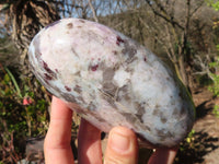 Polished Rubellite Pink Tourmaline Matrix Standing Free Forms x 2 From Madagascar