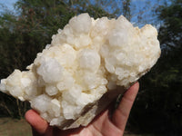 Natural Cascading Window Quartz Clusters With White Phantoms x 2 From Madagascar - TopRock