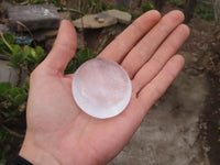 Polished Clear Quartz Galet / Palm Stones x 18 From Madagascar