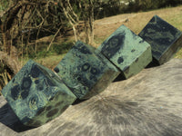 Polished Stromatolite / Kambamba Jasper Cubes (Corners Cut To Stand) x 4 From Katsepy, Madagascar - TopRock