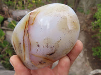 Polished Dendritic Agate Standing Free Forms  x 6 From Moralambo, Madagascar