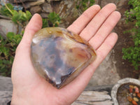 Polished Dendritic Agate Standing Free Forms  x 6 From Moralambo, Madagascar