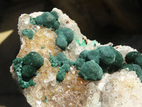 Natural Rare Ball Malachite On Drusy Quartz & Dolomite Specimens x 2 From Kambove, Congo