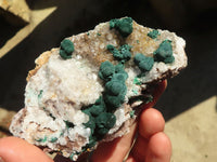 Natural Rare Ball Malachite On Drusy Quartz & Dolomite Specimens x 2 From Kambove, Congo