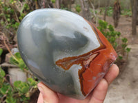 Polished Polychrome Jasper Standing Free Forms  x 3 From Madagascar