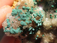 Natural Rare Ball Malachite On Drusy Quartz & Dolomite Specimens x 2 From Kambove, Congo