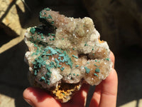 Natural Rare Ball Malachite On Drusy Quartz & Dolomite Specimens x 2 From Kambove, Congo