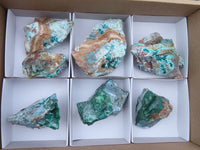 Natural Dioptase In Matrix Specimens  x 7 From Grootfontein, Namibia