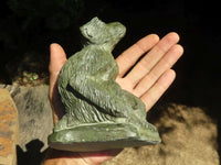 Polished Green Verdite Baboon Carvings  x 2 From Zimbabwe - TopRock