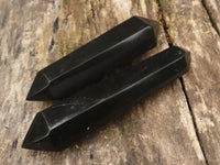 Polished Black Basalt Double Terminated Points  x 4 From Madagascar - TopRock