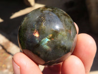 Polished Mini Labradorite Spheres  x 12 From Tulear, Madagascar