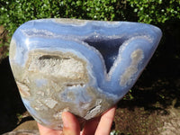 Polished Blue Lace Agate Free Form  x 1 From Nsanje, Malawi - Toprock Gemstones and Minerals 