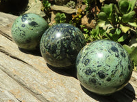 Polished Stromatolite / Kambamba Jasper Spheres  x 3 From Madagascar - TopRock