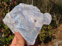 Natural Etched Blue Chalcedony Specimens  x 4 From Nsanje, Malawi