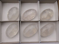 Polished Extra Large Girasol Pearl Quartz Palm Stones  x 6 From Ambatondrazaka, Madagascar - TopRock