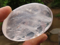 Polished Extra Large Girasol Pearl Quartz Palm Stones  x 6 From Ambatondrazaka, Madagascar - TopRock