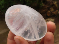 Polished Extra Large Girasol Pearl Quartz Palm Stones  x 6 From Ambatondrazaka, Madagascar - TopRock