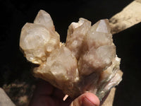 Natural Cascading Smokey White Phantom Quartz Clusters  x 2 From Luena, Congo - TopRock