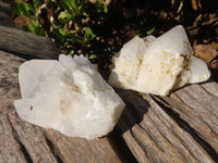 Natural Cathedral Window Quartz Crystals x 12 From Madagascar