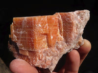 Natural New Sunset Orange Calcite Specimens  x 12 From Spitzkop, Namibia