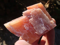 Natural New Sunset Orange Calcite Specimens  x 12 From Spitzkop, Namibia