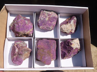 Natural Metallic Purpurite Cobbed Specimens  x 6 From Erongo, Namibia - Toprock Gemstones and Minerals 