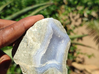 Polished One Side Polished Blue Lace Agate Specimens  x 6 From Nsanje, Malawi - Toprock Gemstones and Minerals 