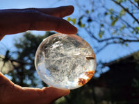 Polished Large Rock Crystal & Girasol Quartz Palm Stones  x 12 From Madagascar - Toprock Gemstones and Minerals 