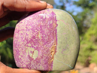 Polished Stichtite & Serpentine Free Forms With Silky Purple Threads  x 3 From Barberton, South Africa - Toprock Gemstones and Minerals 