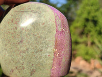 Polished Stichtite & Serpentine Free Forms With Silky Purple Threads  x 3 From Barberton, South Africa - Toprock Gemstones and Minerals 