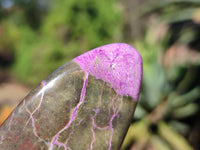 Polished Stichtite & Serpentine Free Forms With Silky Purple Threads  x 3 From Barberton, South Africa - Toprock Gemstones and Minerals 