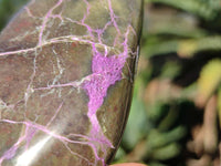 Polished Stichtite & Serpentine Free Forms With Silky Purple Threads  x 3 From Barberton, South Africa - Toprock Gemstones and Minerals 