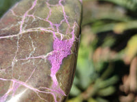 Polished Stichtite & Serpentine Free Forms With Silky Purple Threads  x 3 From Barberton, South Africa - Toprock Gemstones and Minerals 