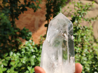 Polished Large Clear Quartz Points With Rainbow Veils In Some  x 6 From Madagascar - Toprock Gemstones and Minerals 