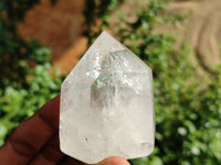 Polished Large Clear Quartz Points With Rainbow Veils In Some  x 6 From Madagascar - Toprock Gemstones and Minerals 