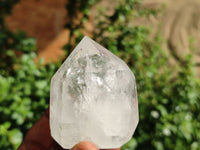 Polished Large Clear Quartz Points With Rainbow Veils In Some  x 6 From Madagascar - Toprock Gemstones and Minerals 