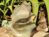 Polished Polychrome Jasper Flame Sculpture  x 1 From Madagascar - Toprock Gemstones and Minerals 