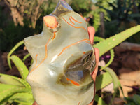 Polished Polychrome Jasper Flame Sculpture  x 1 From Madagascar - Toprock Gemstones and Minerals 