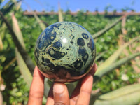 Polished Stromatolite / Kambamba Jasper Spheres  x 2 From Madagascar - Toprock Gemstones and Minerals 