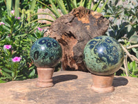 Polished Stromatolite / Kambamba Jasper Spheres  x 2 From Madagascar - Toprock Gemstones and Minerals 