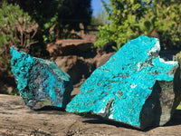 Natural Blue Silica Chrysocolla Specimens  x 2 From Congo - Toprock Gemstones and Minerals 