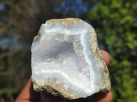 Natural Blue Lace Agate Geode Specimens  x 12 From Nsanje, Malawi - Toprock Gemstones and Minerals 