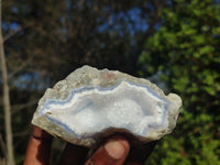 Natural Blue Lace Agate Geode Specimens  x 12 From Nsanje, Malawi - Toprock Gemstones and Minerals 