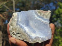 Natural Blue Lace Agate Geode Specimens  x 12 From Nsanje, Malawi - Toprock Gemstones and Minerals 